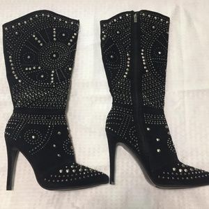 Olivia Miller Broadway Boots Size 8.5M Studs Sexy!
